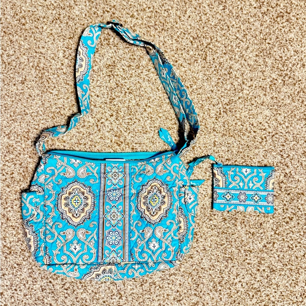 Vera Bradley Turquoise Patterned Shoulder Bag Set